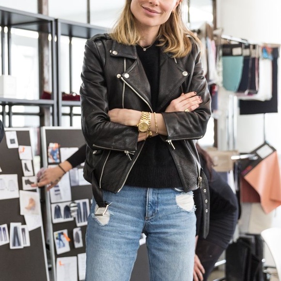 BLACK PU LEATHER BELTED MOTO JACKET - Picture 4 of 5